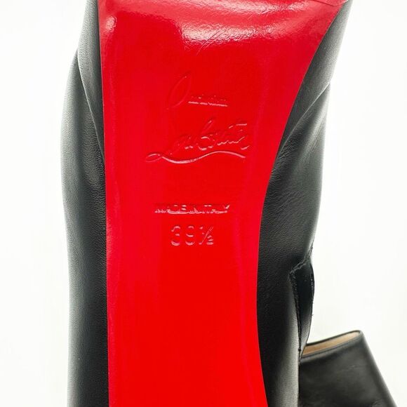 CHRISTIAN LOUBOUTIN Dirdibootie Leather Ankle Boot Size 39.5 US 9 Platform Dirdi - Picture 11 of 14